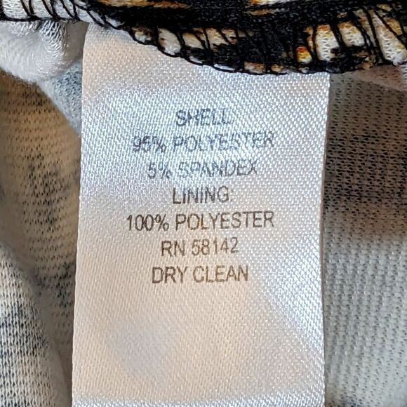 London Times Sleeveless Leopard Print Mini Dress Black Shoulder & Hem Size 6 - Picture 7 of 7